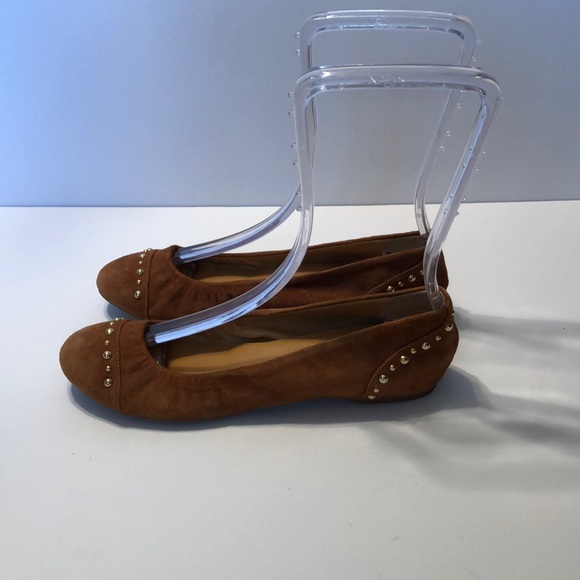 J. Crew Brown Studded Suede Ballet Flats 6.5 - Picture 2 of 5